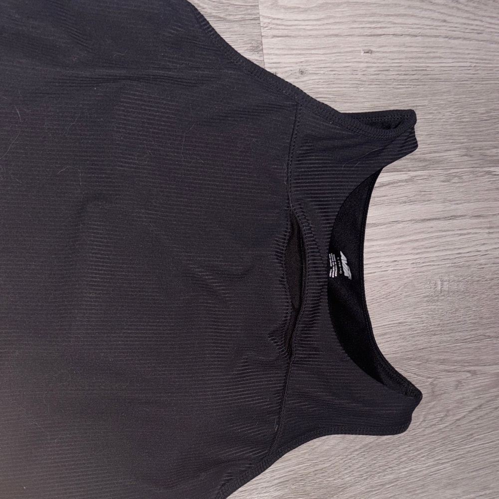 Avia Black Ribbed Tank Top